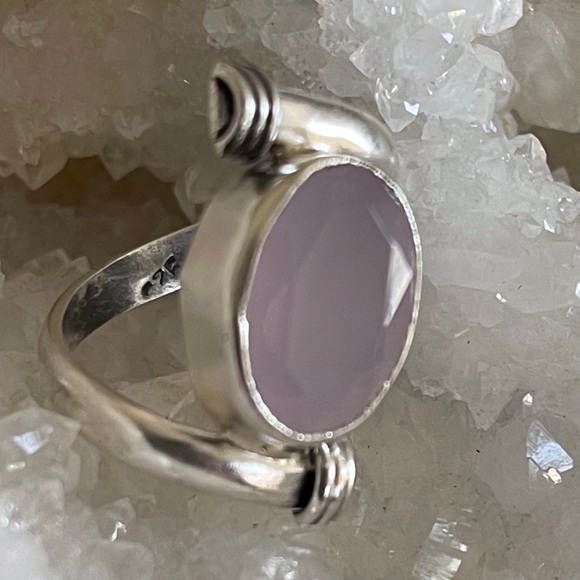 NEW ⭐️🌟⭐️ Rose Quartz Sterling Silver Ring - Picture 3 of 8